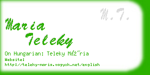 maria teleky business card